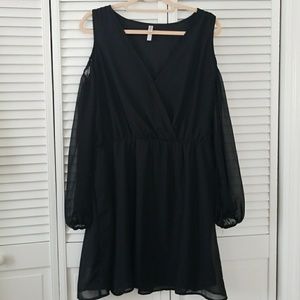 Black Cold Shoulder Dress